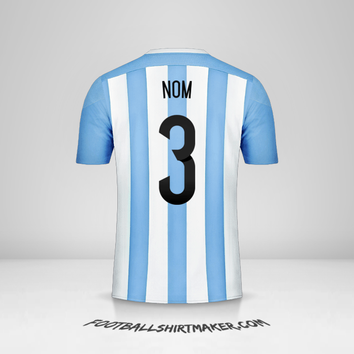 Maillot Argentine 2015 -  nom - 3