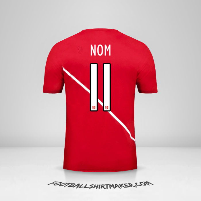 Maillot Pérou 2015/16 Extérieur -  nom - 11