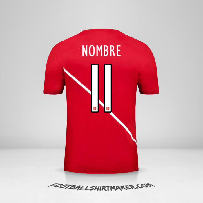 Camiseta Peru 2015/16 Visita -  nombre - 11