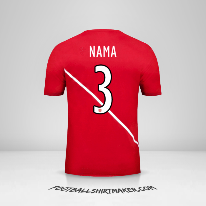 Jersey Peru 2015/16 Alternatif -  nama - 3