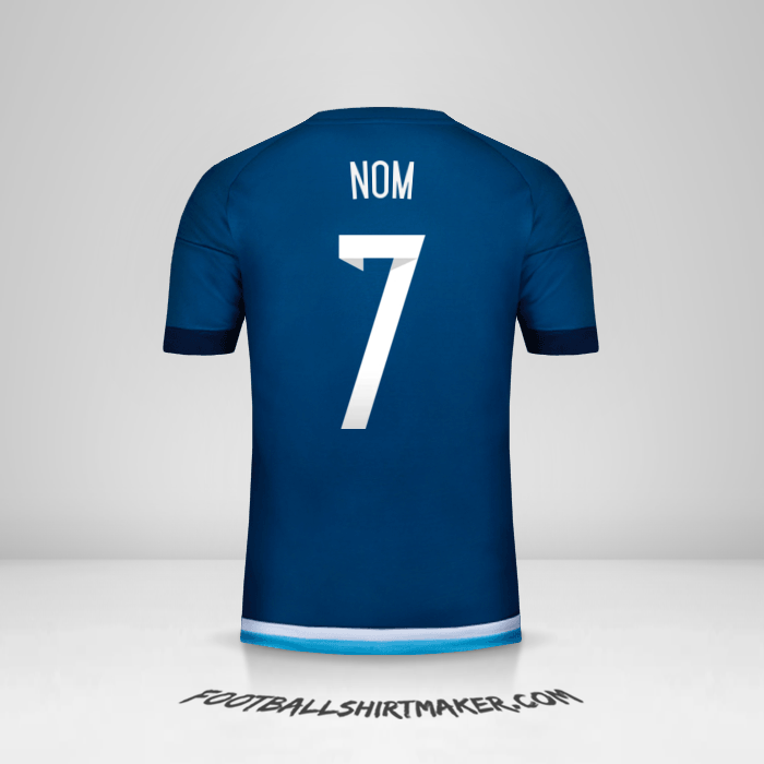 Maillot Argentine 2015 Extérieur -  nom - 7