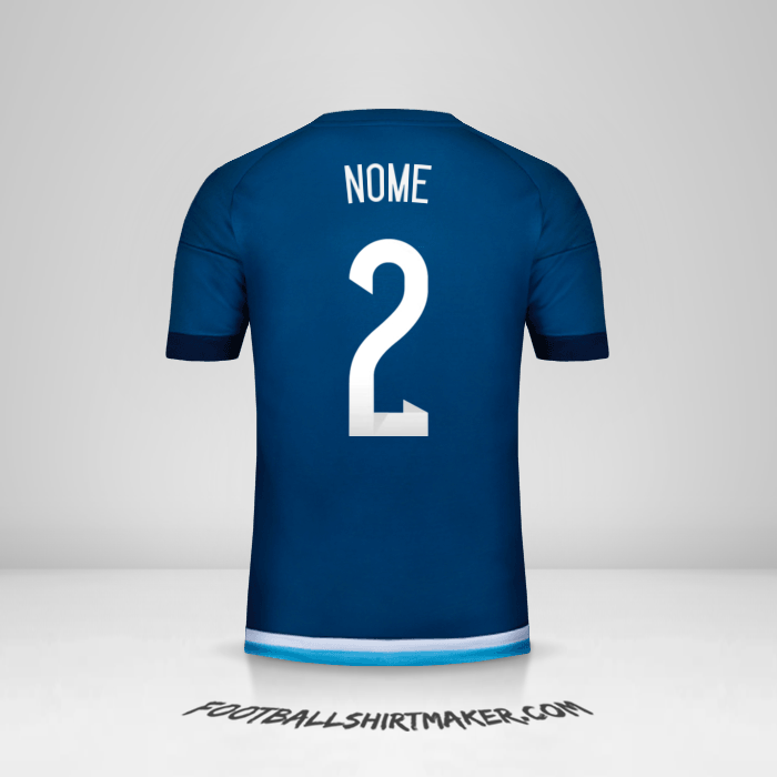 Maglia Argentina 2015 Seconda -  nome - 2