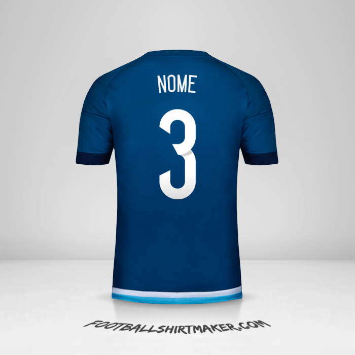 Camisa Argentina 2015 Alternativa -  nome - 3