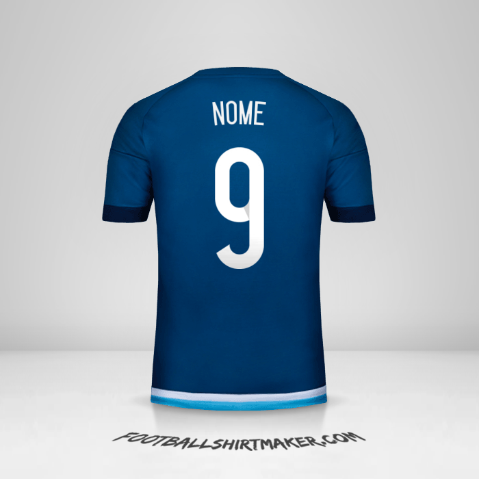 Camisa Argentina 2015 Alternativa -  nome - 9
