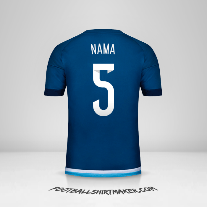 Jersey Argentina 2015 Alternatif -  nama - 5