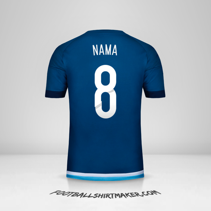 Jersey Argentina 2015 Alternatif -  nama - 8