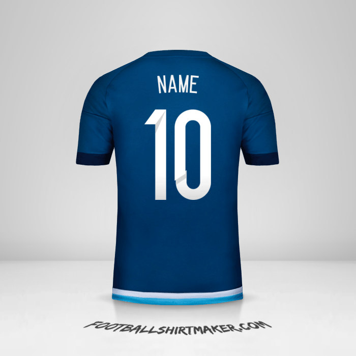 Jersey Argentina 2015 Away -  name - 10