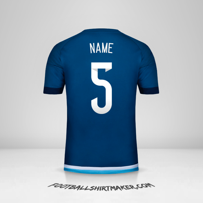 Shirt Argentina 2015 Away -  name - 5