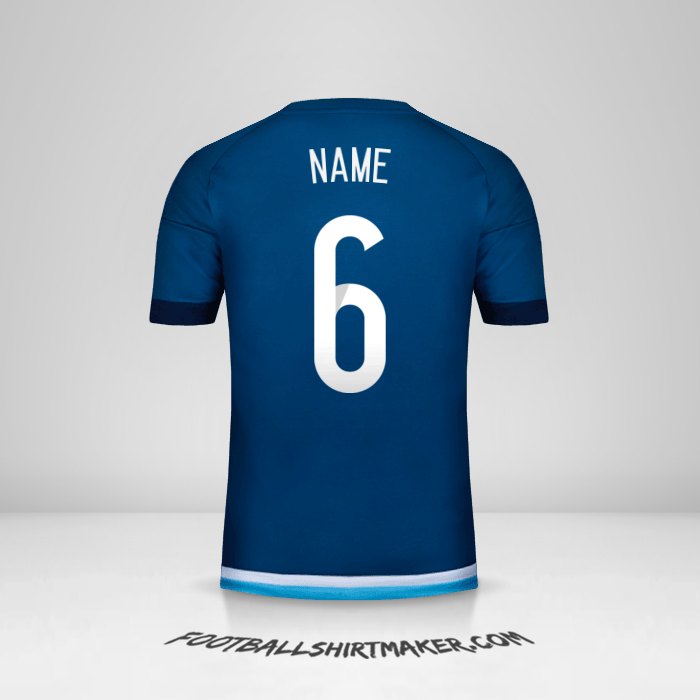 Shirt Argentina 2015 Away -  name - 6
