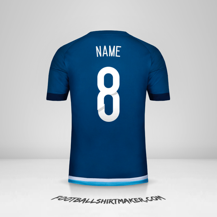 Shirt Argentina 2015 Away -  name - 8