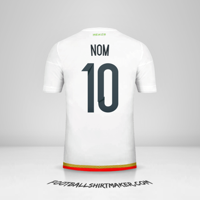 Maillot Mexique 2015/16 Extérieur -  nom - 10