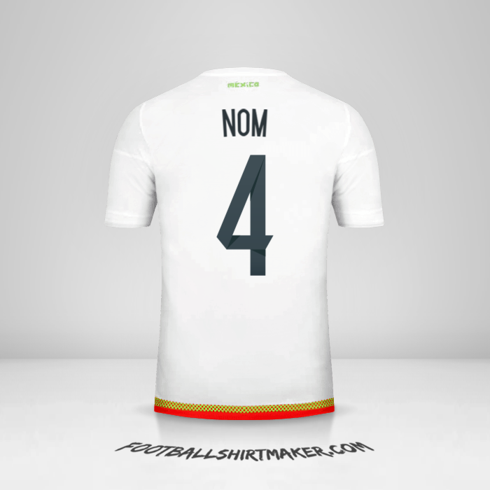 Maillot Mexique 2015/16 Extérieur -  nom - 4