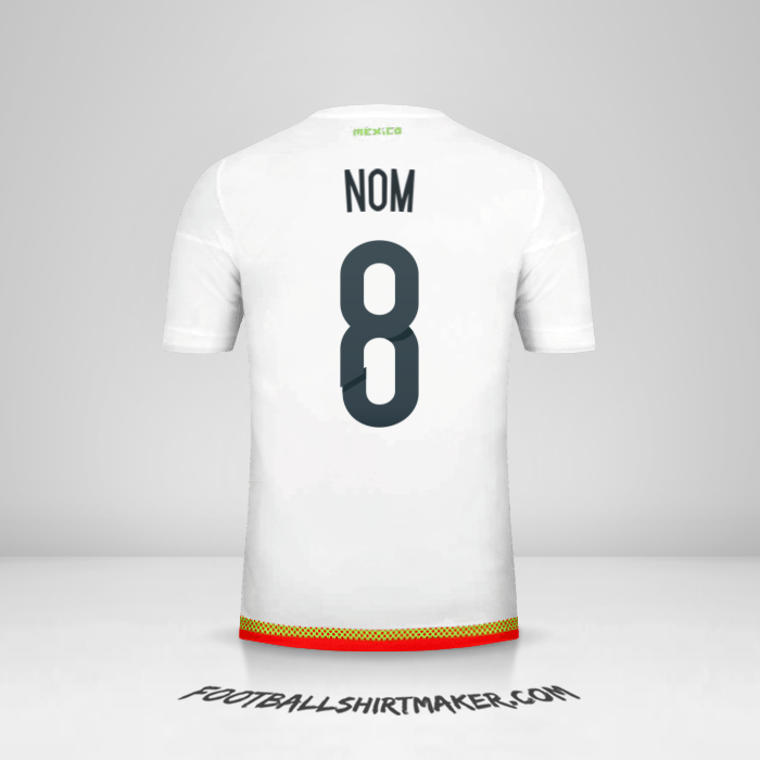 Maillot Mexique 2015/16 Extérieur -  nom - 8
