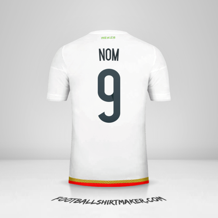 Maillot Mexique 2015/16 Extérieur -  nom - 9