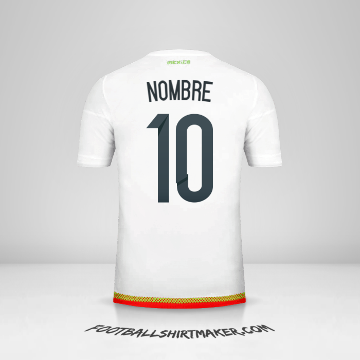 Jersey Mexico 2015/16 Visita -  nombre - 10