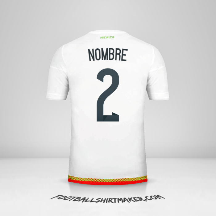 Jersey Mexico 2015/16 Visita -  nombre - 2