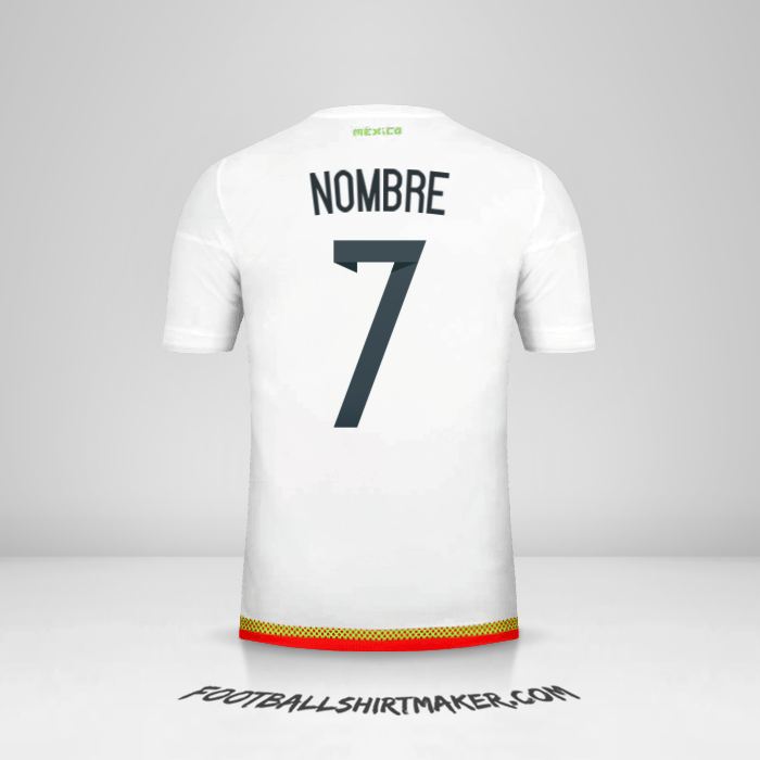 Camiseta Mexico 2015/16 Visita -  nombre - 7