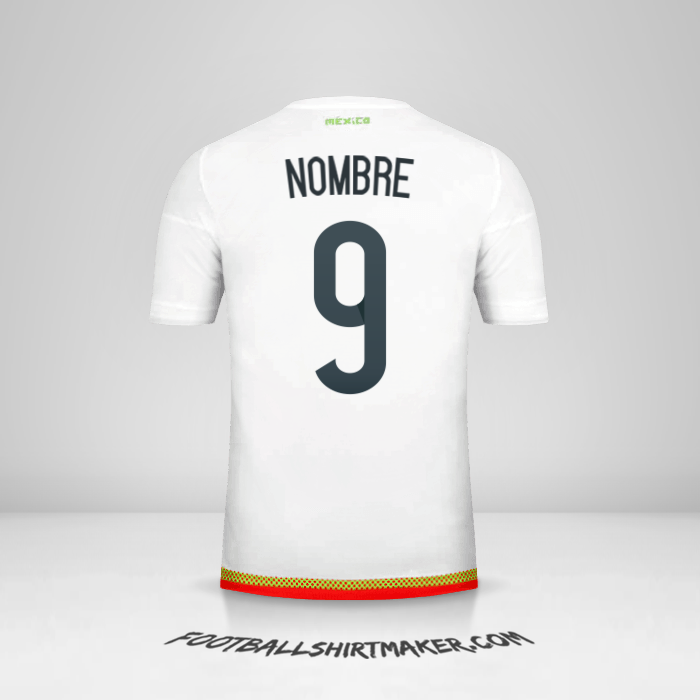 Jersey Mexico 2015/16 Visita -  nombre - 9