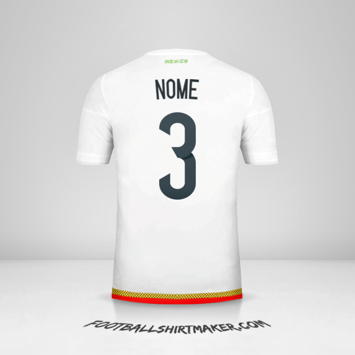 Maglia Messico 2015/16 Seconda -  nome - 3