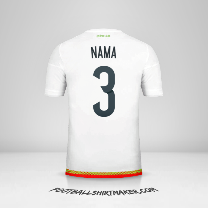 Jersey Meksiko 2015/16 Alternatif -  nama - 3