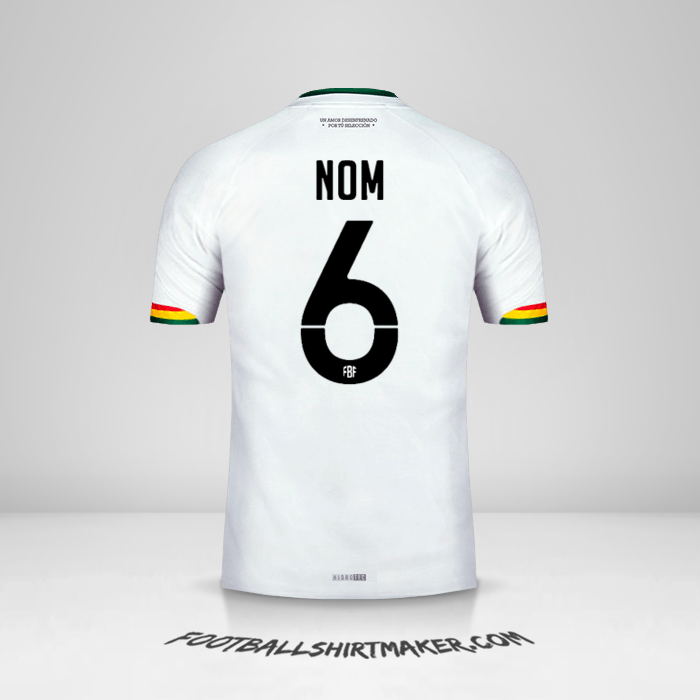 Maillot Bolivie 2015 Extérieur -  nom - 6