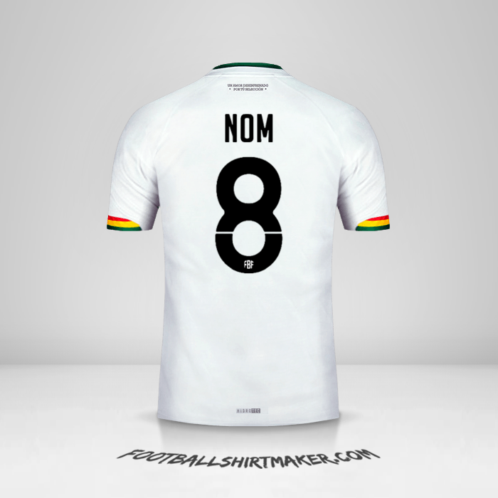 Maillot Bolivie 2015 Extérieur -  nom - 8