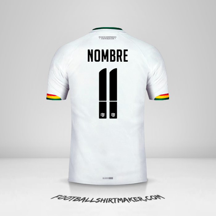 Camiseta Bolivia 2015 Visita -  nombre - 11