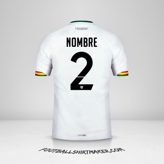 Jersey Bolivia 2015 Visita -  nombre - 2