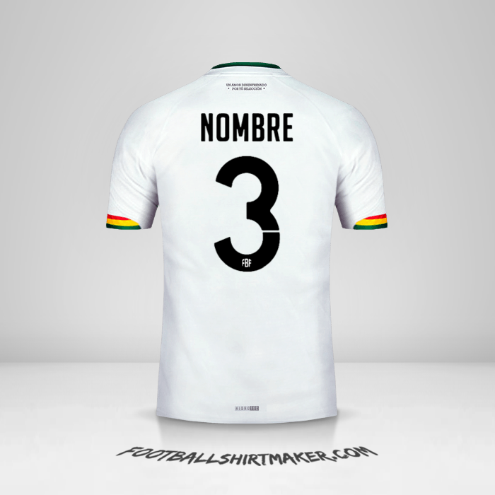Jersey Bolivia 2015 Visita -  nombre - 3