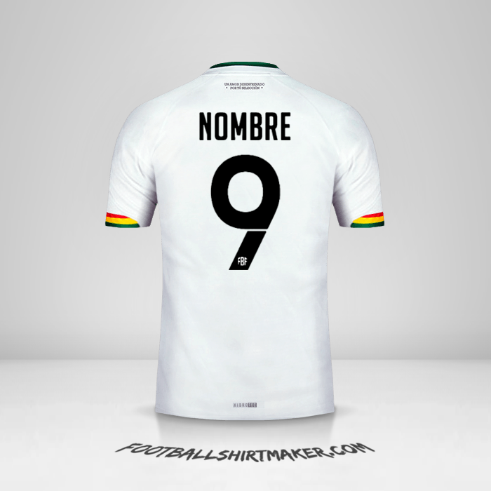 Jersey Bolivia 2015 Visita -  nombre - 9
