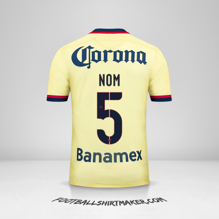 Maillot Club America 2015/16 -  nom - 5