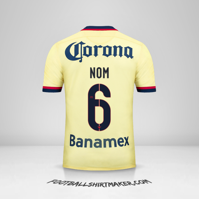 Maillot Club America 2015/16 -  nom - 6