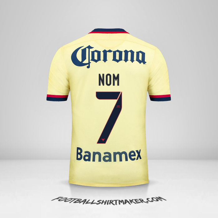 Maillot Club America 2015/16 -  nom - 7