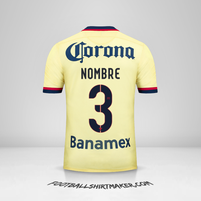 Jersey Club America 2015/16 -  nombre - 3