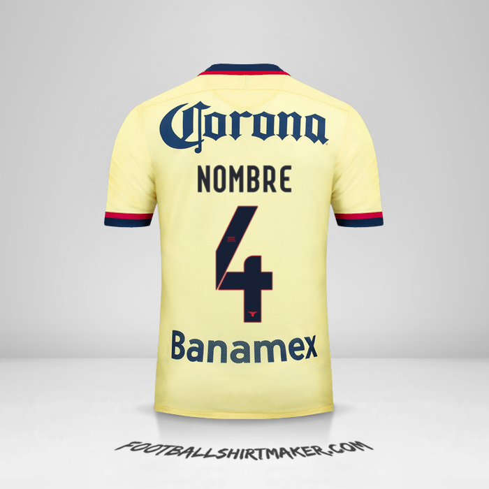 Jersey Club America 2015/16 -  nombre - 4