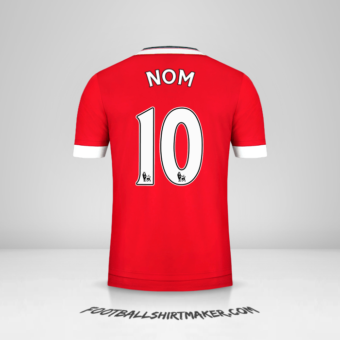 Maillot Manchester United 2015/16 -  nom - 10