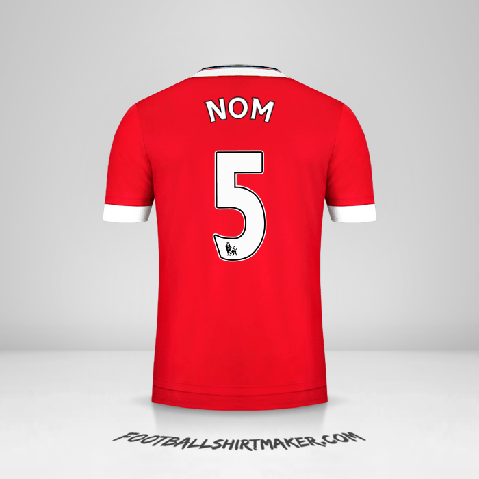 Maillot Manchester United 2015/16 -  nom - 5
