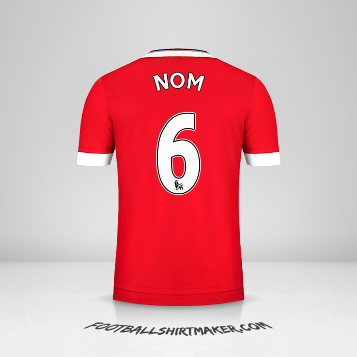 Maillot Manchester United 2015/16 -  nom - 6
