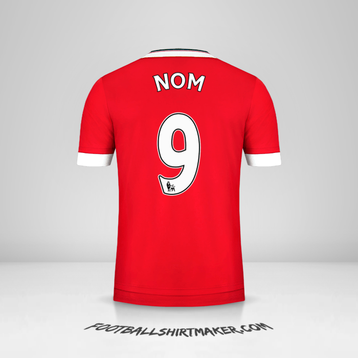 Maillot Manchester United 2015/16 -  nom - 9