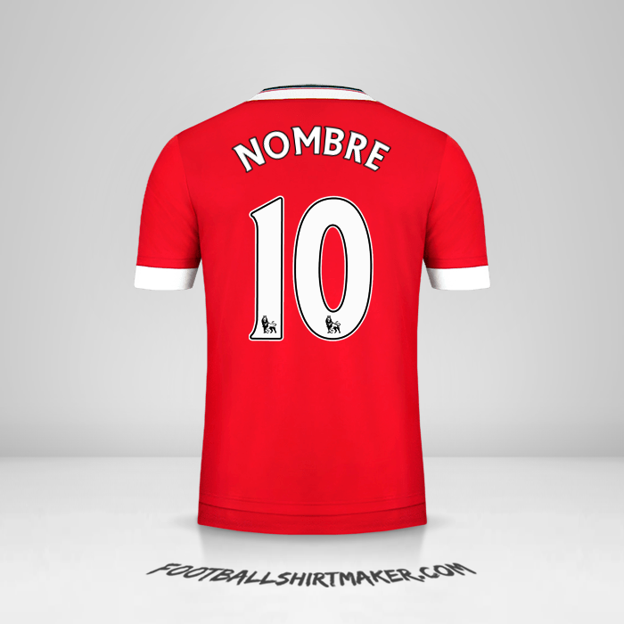 Jersey Manchester United 2015/16 -  nombre - 10
