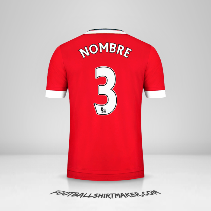 Jersey Manchester United 2015/16 -  nombre - 3
