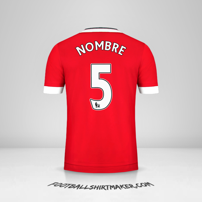 Jersey Manchester United 2015/16 -  nombre - 5