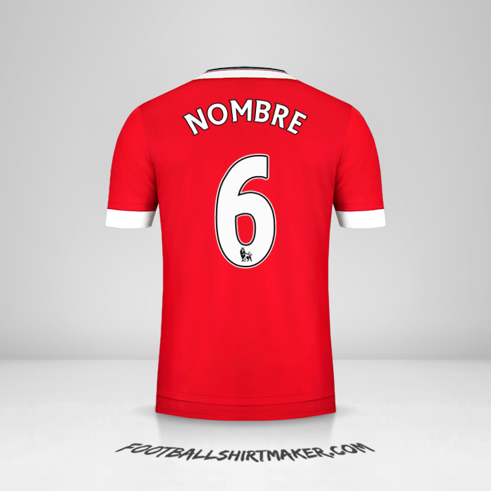 Camiseta Manchester United 2015/16 -  nombre - 6
