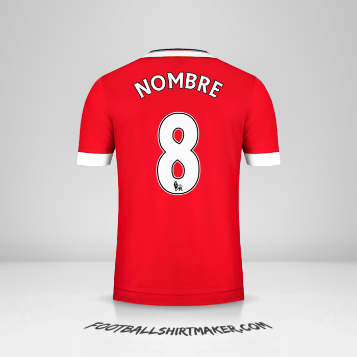 Jersey Manchester United 2015/16 -  nombre - 8