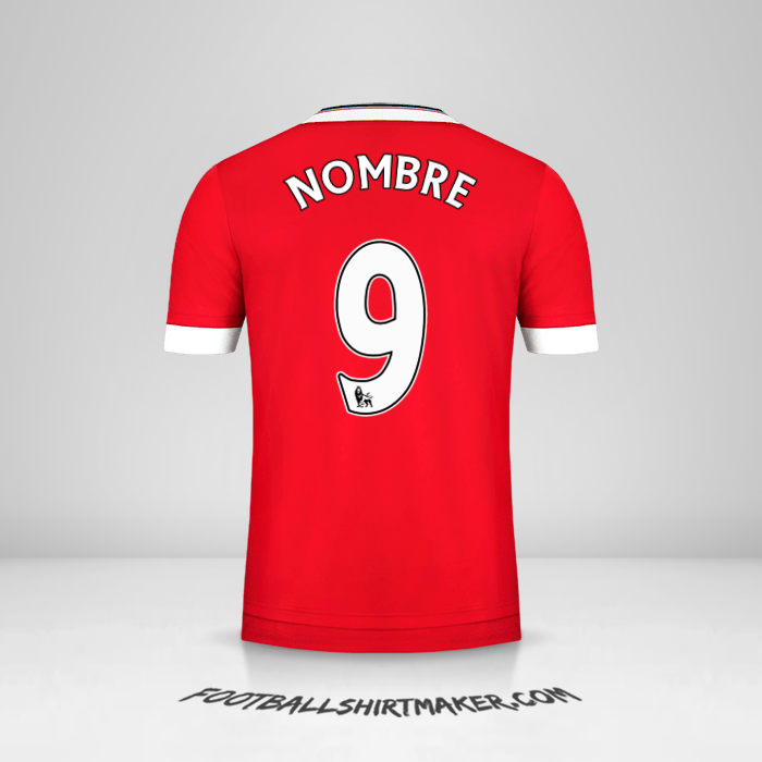 Jersey Manchester United 2015/16 -  nombre - 9