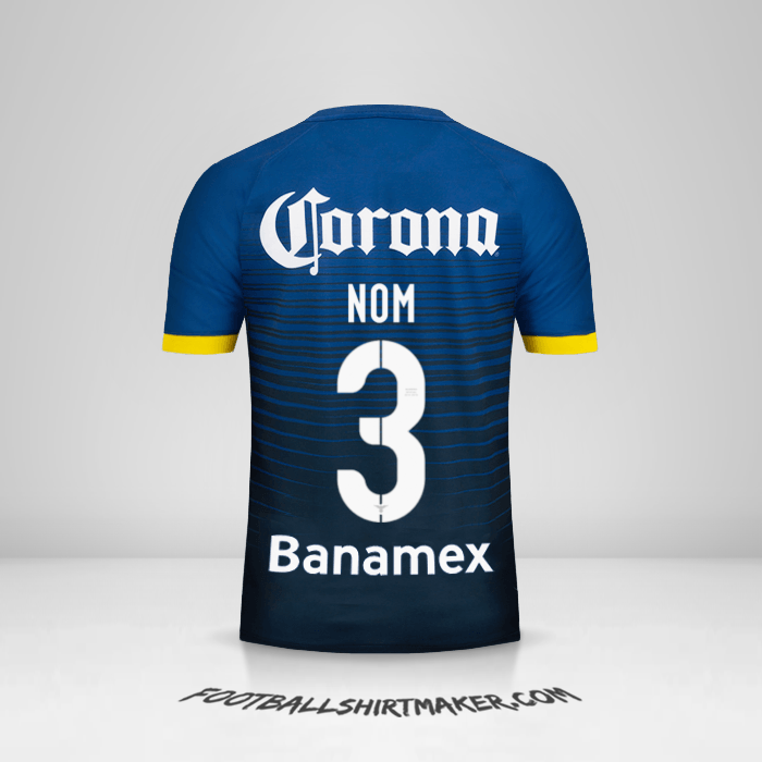 Maillot Club America 2015/16 Extérieur -  nom - 3