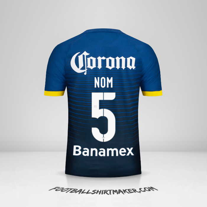 Maillot Club America 2015/16 Extérieur -  nom - 5
