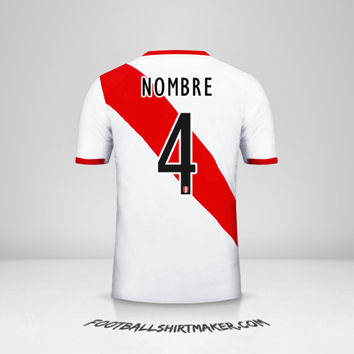 Jersey Peru 2015/16 -  nombre - 4