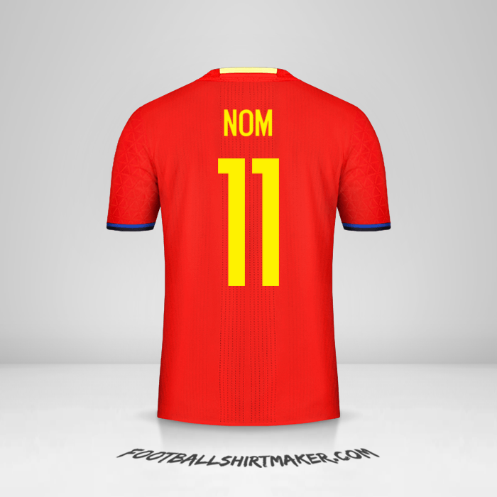 Maillot Espagne 2016 -  nom - 11