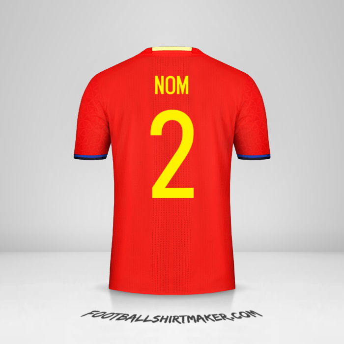 Maillot Espagne 2016 -  nom - 2